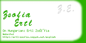 zsofia ertl business card